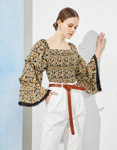 Top Floral Volantes