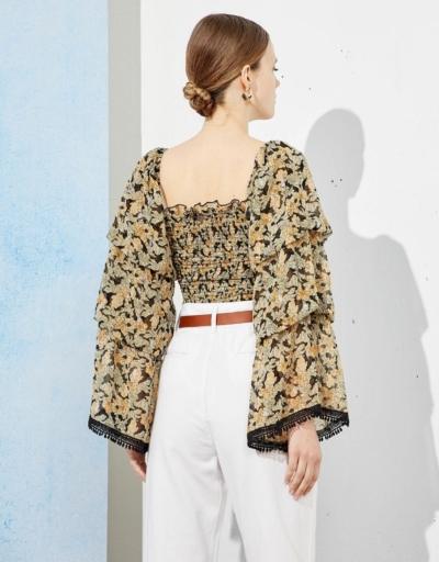 Top Floral Volantes