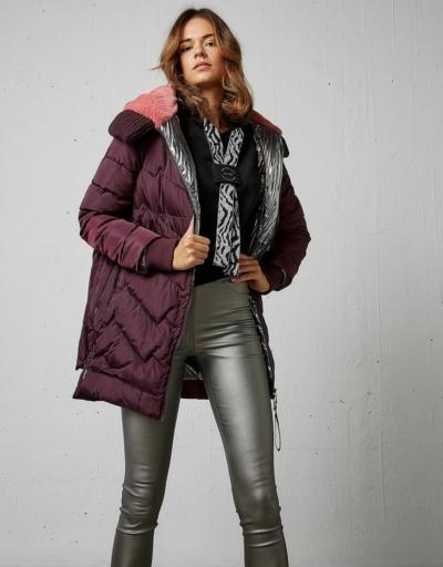 Abrigo BSB Fashion acolchado con capucha
