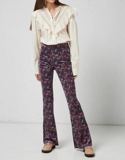 Leggins Floral Terciopelo