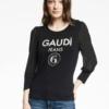Camiseta de punto de viscosa elástica y georgette
