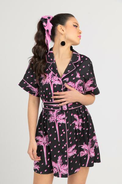 Camisero Corto Pin Up - Pink Paradise Lolina