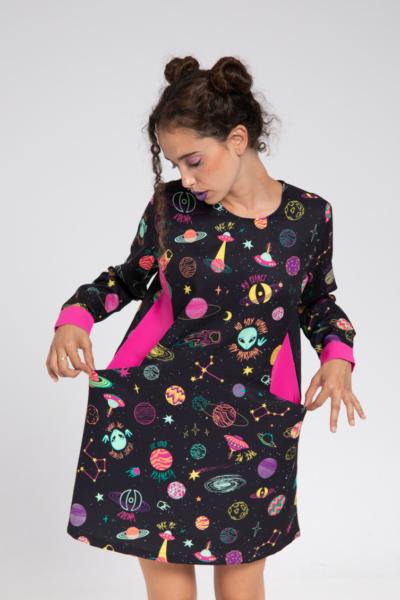 Vestido Corte A Bolsillos - De Otro Planeta Lolina