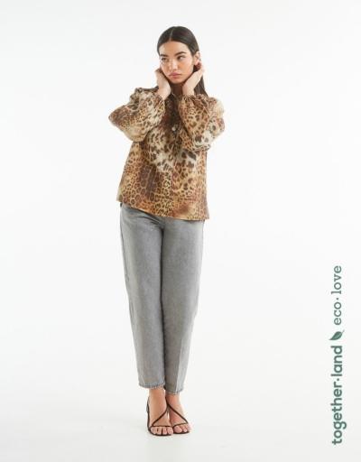 Camisa Sin Cuello Leopardo BSB