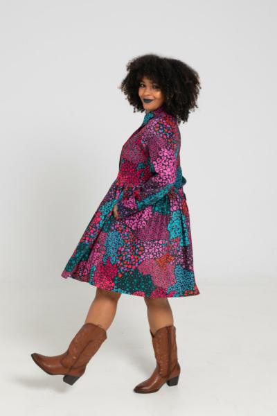 Vestido Cuello Volante - Haz El Amor Lolina
