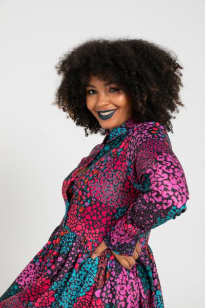 Vestido Cuello Volante - Haz El Amor Lolina