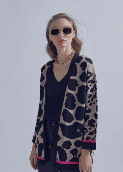 Cárdigan Jaquard Animal Print By Maite