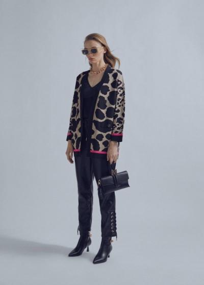 Cárdigan Jaquard Animal Print By Maite