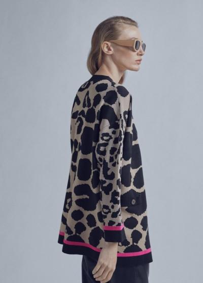 Cárdigan Jaquard Animal Print By Maite