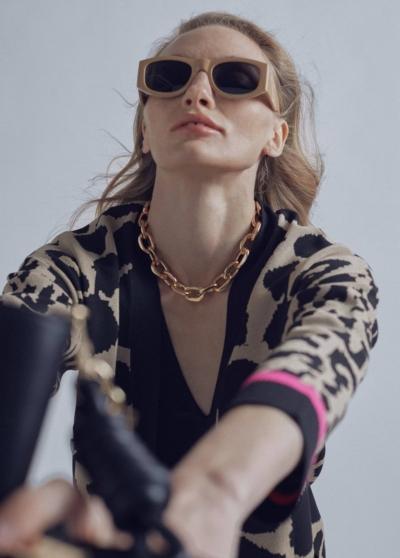 Cárdigan Jaquard Animal Print By Maite