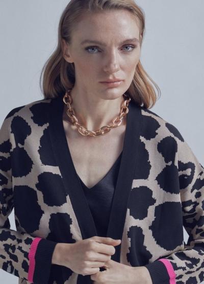 Cárdigan Jaquard Animal Print By Maite