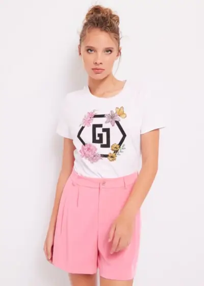 Camiseta Flores Strass Gaudí