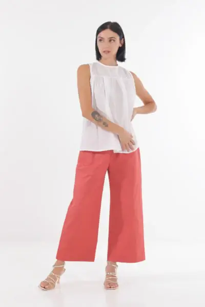 Pantalón Cropped Elástico Mimi Mua