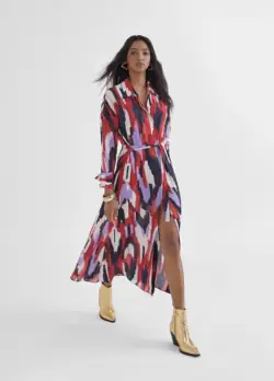 Vestido Largo Camisero Multicolor By Mayte