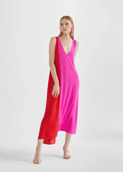Vestido Midi Bicolor By Mayte
