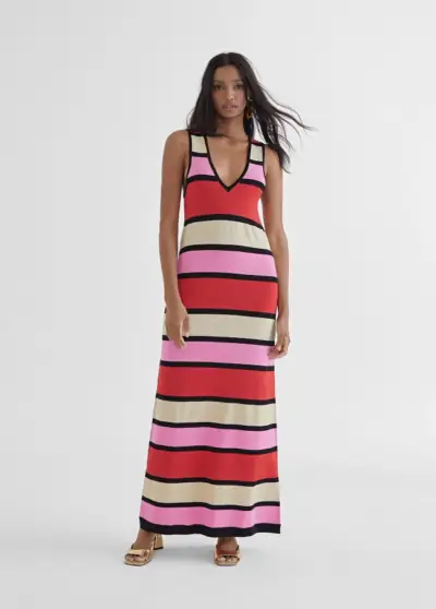 Vestido Largo Rayas By Mayte