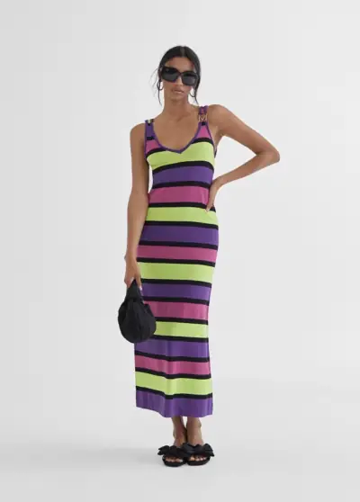 Vestido Largo Rayas By Mayte