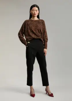 Pantalón Negro Detalle Botones By Mayte