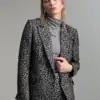 Blazer Jacquard Animal Print By Mayte - Imagen 2