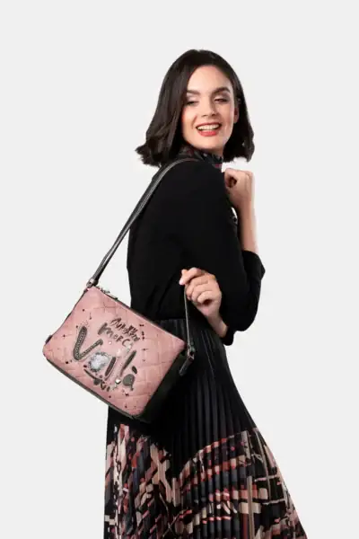 Bandolera estampada 3 compartimentos Parisian Anekke